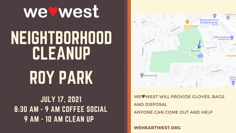 Neighborhood Cleanup: Roy Park