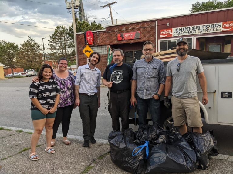 Litter Pickup around Amory and Dubuque Streets